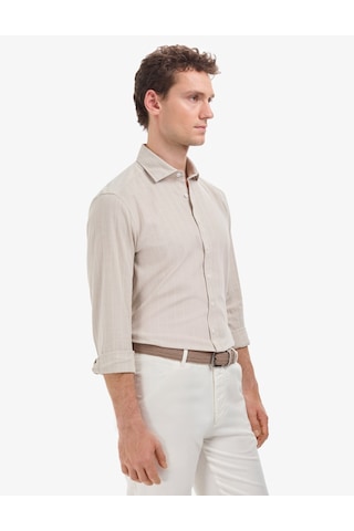 Pierre Cardin Erkek Bej Gömlek Desenli 50320900-vr011