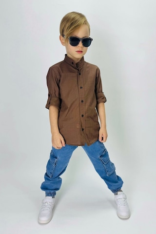 Tarz Çocuk Erkek Çocuk Kot Pantolon Gömlek Takım 001