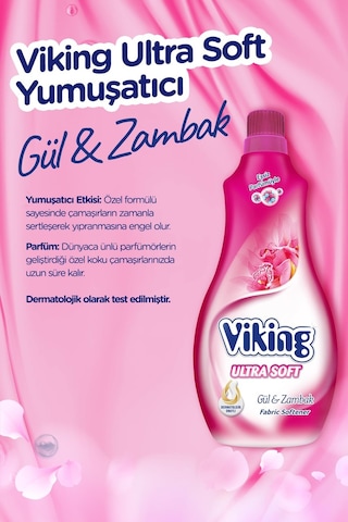 Viking Yumuşatıcı Soft Gül Zambak 2 x 1400 ML