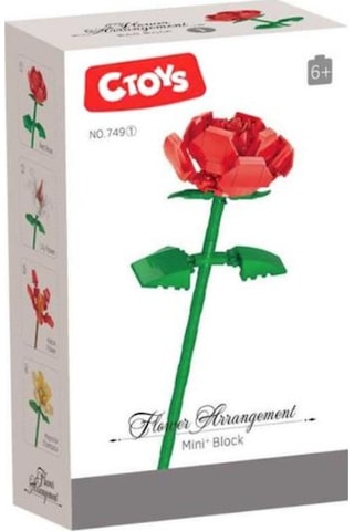 Ctoys Flower Arrangement Mini Blok Red Rose - Ctoy-749
