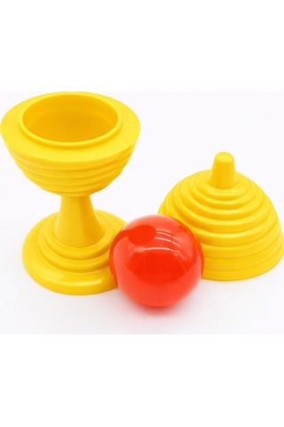 Sarı Renk Sihirli Kupa Top Kaybetme Oyunu 7 Cm Çok Renkli