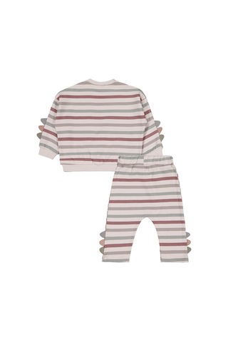 Civil Baby Çizgi Empirme 6-18 Ay Takım - Bej Taş Rengi
