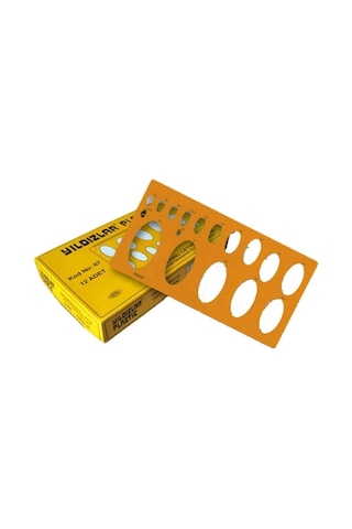 Yıldızlar Kod:067 Elips Şablon Büyük Karışık, Çok Renkli