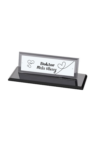 Doktorlara Özel Kristal Masa İsimliği