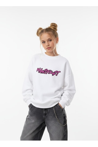 Seabubbles Manifest Lidya Kız Çocuk Sweatshirt BEYAZ