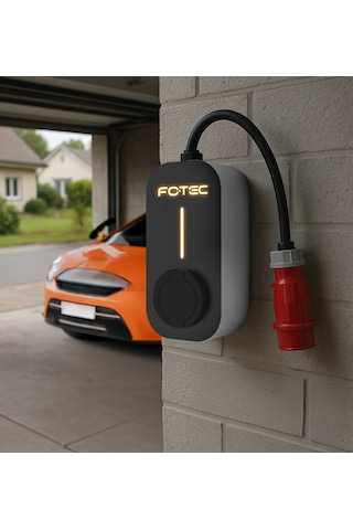 Fotec Visio Go-e 22kw Taşınabilir Elektrikli Araç Şarj İstasyonu - Monofaze Dönüştürücü Adaptörlü, Type 2, Trifaze, Yerli Üretim Hızlı Şarj Cihazı 22 kw