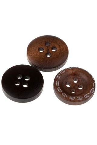 Homyl 50 Parça Vintage 4 Delik Ahşap Düğmeler Dikiş Giyim