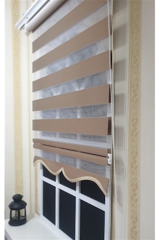 Zebra Stor Perde Sütlü Kahverengi St 035 Kahverengi