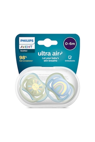 Philips Avent Ultra Air Emzik 0-6 Ay, 2'li Paket, Erkek Renkli