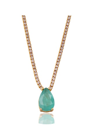 Masaliko Flemen S 3 Su Yolu Gümüş Kolye Ms3310, 925 Ayar Kadın Gümüş Kolyr, Tennis Kolye Altın