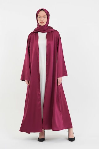 Şakika Kadın Aysaha Abaya Ferace & Şal-145cm Fuşya