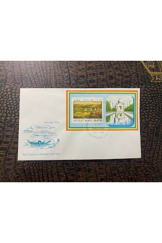 Cuba / Küba 1989 İlk Gün Zarfı Exp. Filatelica Mundial İndia '89