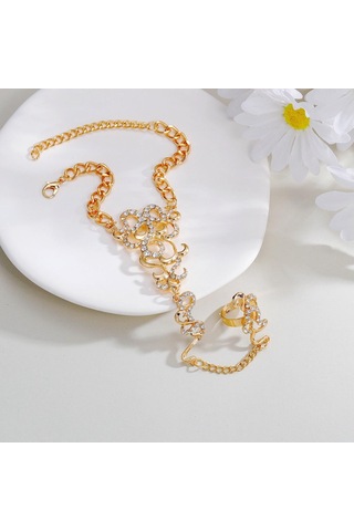 Parmak Halhalı, Moda Plaj Kişiliği Oyuk Oyma Ayak Bileği Zinciri Aksesuarları Kadın Gümüş