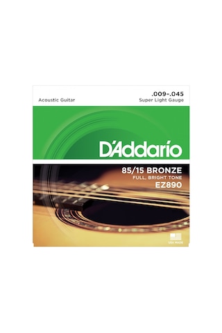 D'addario Ez890 Akustik Tel Set Super Light .009 Z890