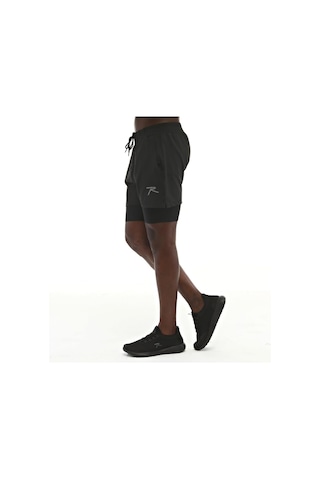 Erkek Taytlı Spor Şort Pan Siyah 001