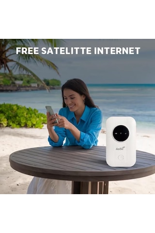 Xindoker Beyaz 4g 5g Mobil Router, 300mbps Hız, 10 Cihaz Desteği, Sım Kartlı, 2100mah Pil, Seyahat Ve İş Seyahatleri İçin