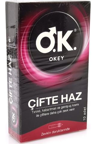 Okey Çifte Haz Prezervatif 10'lu
