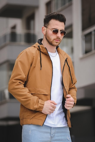 Oksit Antonin Bel Ve Kol Lastikli Slim Fit Erkek Mevsimlik Mont Yağmurluk 001