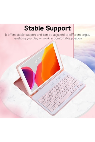 Geeksen İpad Mini6 İçin Çıkarılabilir Bluetooth Klavye Kılıfı - Taşınabilir, Kalem Yuvası Ve Uzun Pil Ömrü