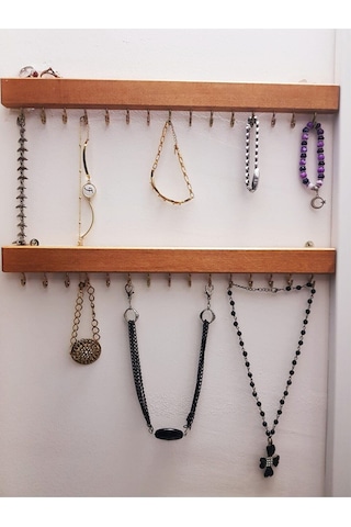 Bfdshop Ahşap Makyaj-Takı Organizer Standı 2Li Set