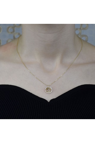 Lilarote Hayat Ağacı Altın Kolye