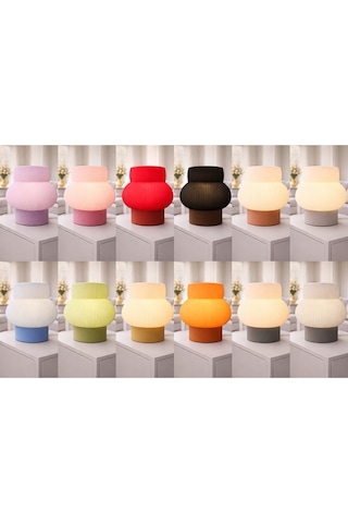 Bumble Model - Led Abajur - Masa Lambası - Usb 5v İle Çalışır - Slim Led Aydınlatması Dahildir - Dekoratif Lamba - Renk Seçenekli Çok Renkli