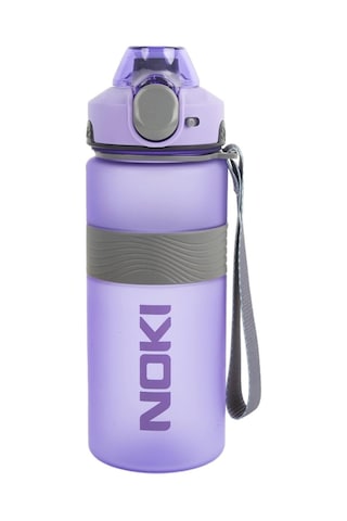 Noki Su Matarası Tritan Auto Kapak Soft Touch Silikon Bantlı Askılı 750 Ml Mor