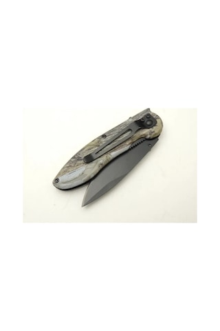 Çakı Yaprak Desenli 19,5 Cm Yarı Otomatik , Kemerlikli