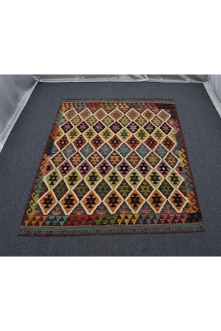 Zehra Abla Halı Yeni El Dokuma Çok Renkli Cerit Yörükleri Meşhed İran Yün Kilim 7013 Çok Renkli