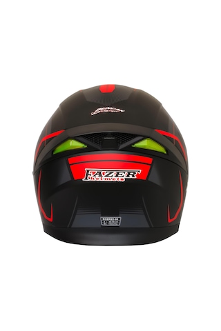Fazer Motosiklet Çene Açılır Kask Güneş Vizörü Motor Kaskı Duncan Kırmızı Siyah