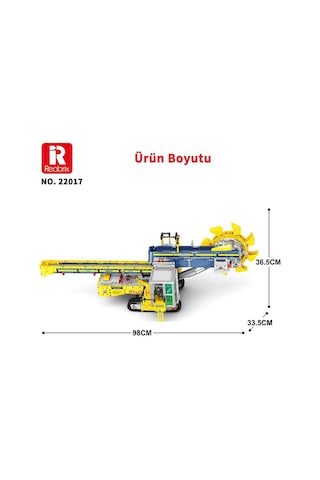 Reobrix Technic 22017 Kepçeli Ekskavatör Kumandalı&motorlu Yapı Blok Seti Building Bucket Wheel Excavator -3188parça
