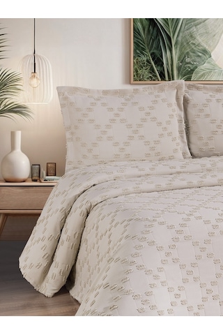 Bella 3 Parça Çift Kişilik Pike Takımı Ekru 240 X 260 Cm Ekru