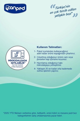 Canped Perine Bölgesi Temizleme Havlusu 50 Li 16'li Paket