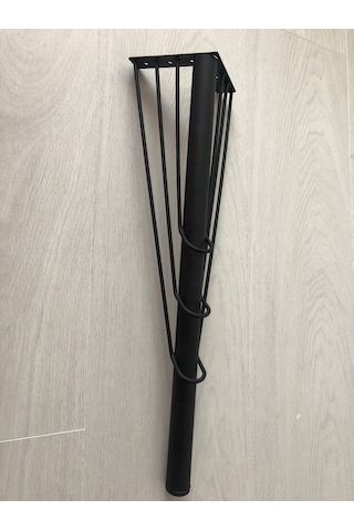 Metal 40x10x10 Cm Siyah Boyalı Sehpa / Puf / Sandalye Ayağı (4 Adet)