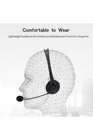 Geeroyoo Sy490mv Kablolu Kulaklık, Gürültü Azaltıcı Dış Mikrofonlu, Uzun Kablolu, 3.5mm Bağlantı, Bilgisayar Ve Oyun İçin