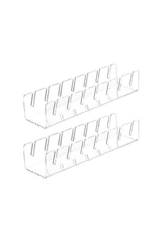 Padalink 2 Adet Akrilik Şapka Rafı - Transparent N Tipi Organizatör - 290x76x58mm - Ev Dekorasyonu Ve Depolama - Şapka, Güneş Gözlüğü Tutucu Şeffaf