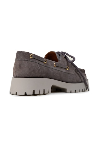 Deery Kadın Hakiki Süet Gri Marin Loafer - 02036zgrıc01