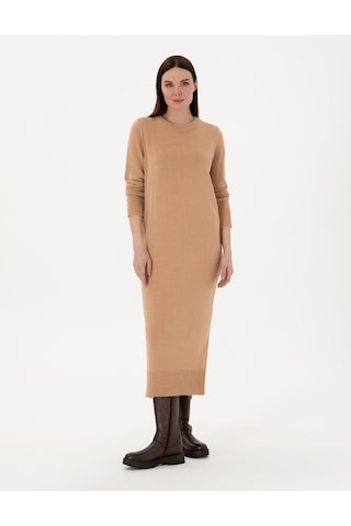 Pierre Cardin Kadın Bej Melanj Elbise Triko 50300115-vr156 Bej Melanj