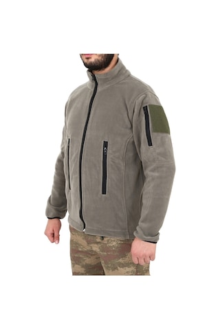 Askeri Taktik Polar Mont - Hırka Açık Haki Antrasit Asker Poları Yeşil