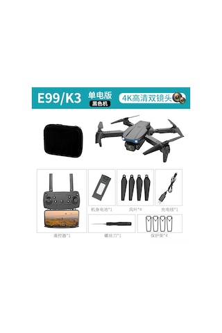 Ruicoo E99k3 Katlanabilir Drone: 4k Çift Kamera, Çarpışma Önleme, Taşınabilir, Çocuklar İçin Hediye