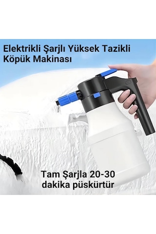 Coofbe 1.5lt Yüksek Basınçlı Şarjlı Tam Otomatik Köpük Makinası Oto Yıkama Pompası Köpük Püskürtücü