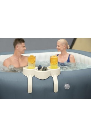 Bestway Lay-z Spa İçecek Tutucu, Set 35 X 2,32 X 20,5 Cm, Beyaz Açık Ahşap