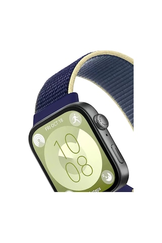 Huawei Watch Fit 4 / Fit 3 Uyumlu Hasırlı Cırtcırtlı Spor Kordon