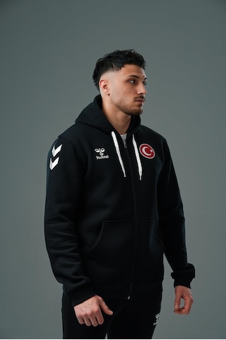 Hummel Armin Milli Takım Pamuklu Eşofman Üstü Siyah