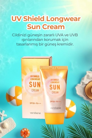 Verobene UV Shield Longwear Sun Güneş Kremi SPF50 40 ML