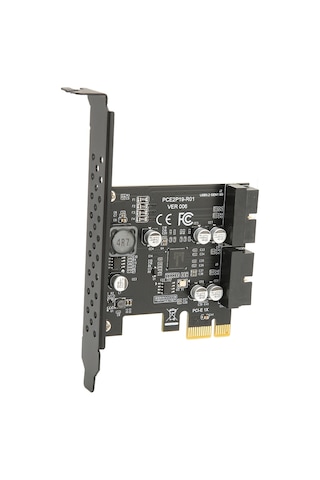 Fosenze Pcıe 1x'den Usb 3.2 Gen1'e Çevirici Kart - 2x 19pın Çıkış, 5gbps Hız, Renesas Upd720201, Windows/linux Desteği