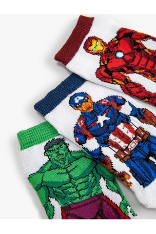 Koton 3 Lü Hulk Ve Iron Man Baskılı Çorap Seti Lisanslı Multıcolor 3skb80006aa Mavi