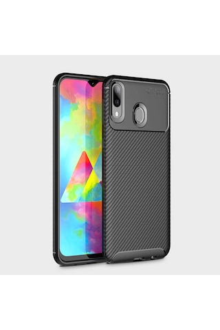 Samsung Galaxy Uyumlu M20 Kılıf Karbon Silikon Case