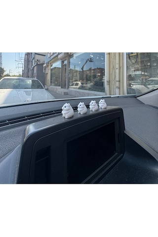 4 Parça Sevimli Hamster Ailesi Dikiz Aynası Süsü - Ayna Süsü Araba Süsü Torpido Süsü Oto Aksesuar