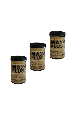 Maxplus 550gr Doğal Bitkisel İçerik 15 Mineral Vitamin 16 Amino Asit, Kilo Almaya Destek İçecek 3 Ad